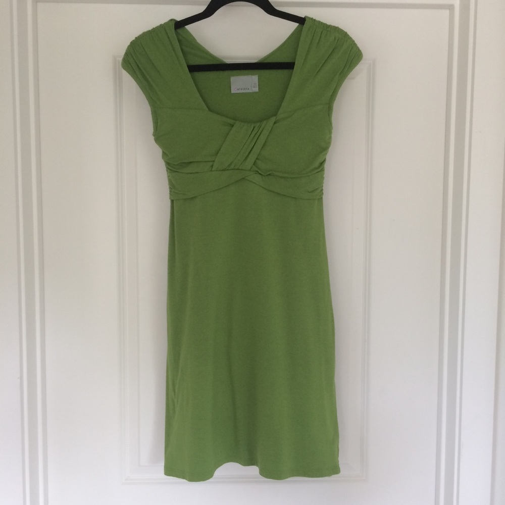 Athleta Leighani Dress- Green Style 409081